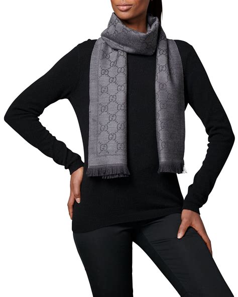 black gucci bag with scarf|Gucci wool scarf women's.